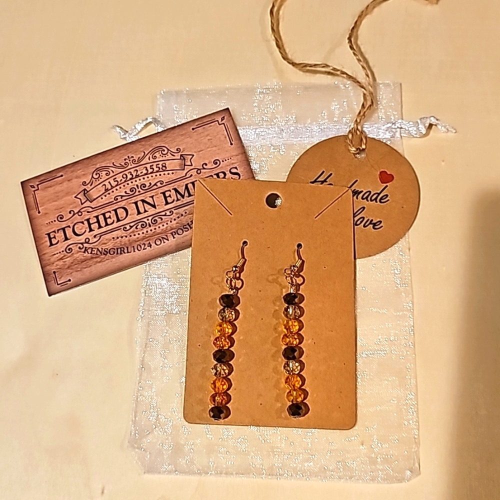 Hand crafted glass bead earrings